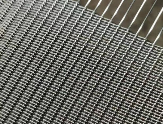 Zilveren kleur roestvrij staal Nederlands weefdraad weefdoek gaas Wrapped Edge Woven