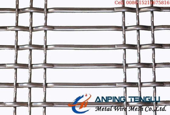 4mm SS306 Roestvrij staal Geplooide Draad Mesh Bright Silver