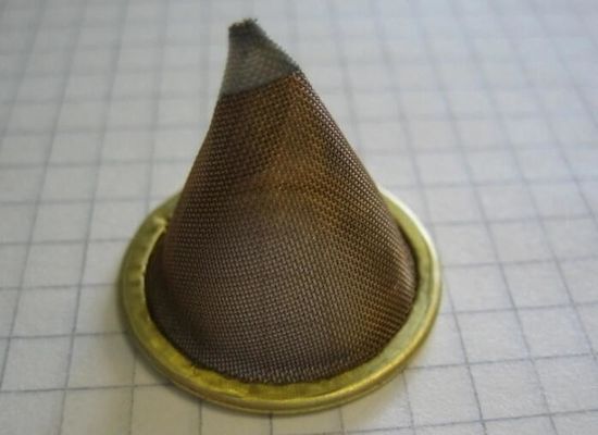 Bodem van de Draadmesh filters with flat sharp van de messings de Kegelzeef SS304