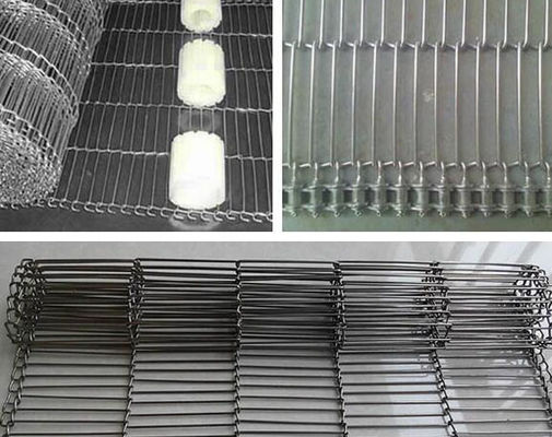 0.9mm tot 2.8mm Vlakke Flex Wire Conveyor Belt With Diverse Rand
